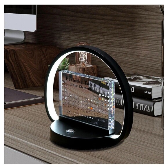 AICHONG Periodic Table LED Desk Lamp w 83 Real Elements in Acrylic Display Black - Picture 3 of 10